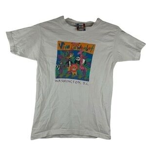Viva‎ La Wombat Kids T Shirt Youth Large Vintage 90s Made in USA Jungle Graphic